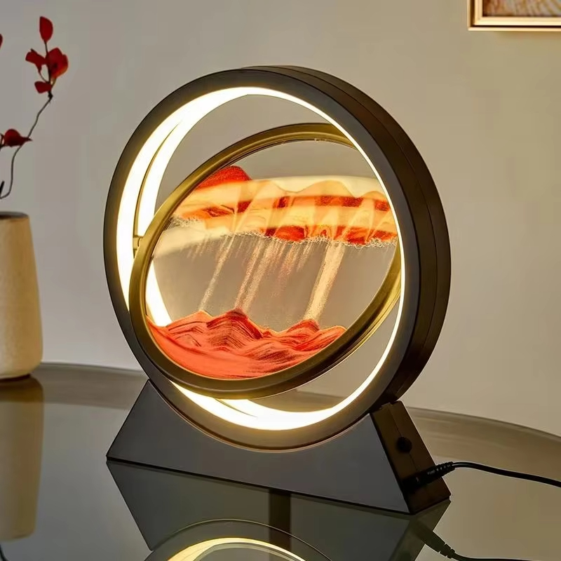 Landscape Hourglass Flowing Sand Painting Ornament Light Luxury Home Living Room Decoration Office Decoration
