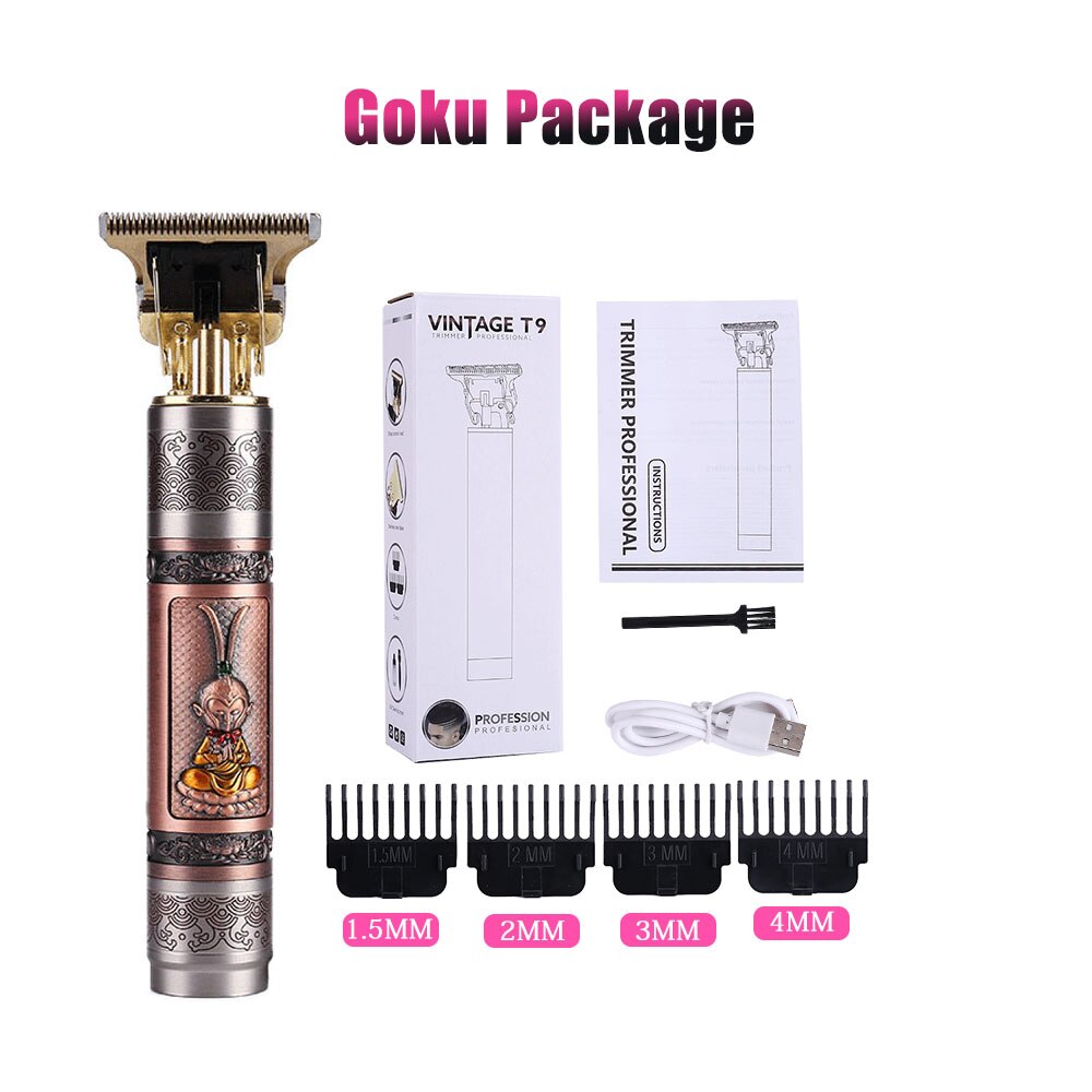 Chargeable Electric Clipper Cutter Hair Mower Trimmer Beard Shaver Portable Haircut Machine Hairstyle Cutting Men: Goku