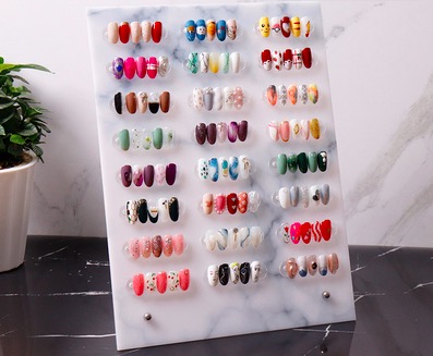 False nail tip art display stand board magnet adsorption aftageligt farvekort, der viser hylde: Stor