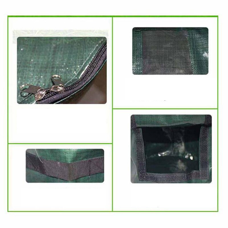 Reuseable Garden collect Storage Bag Leaf Waste bins Yard Compost Bag with Lid Composter for Fruit Kitchen Waste plastic bags