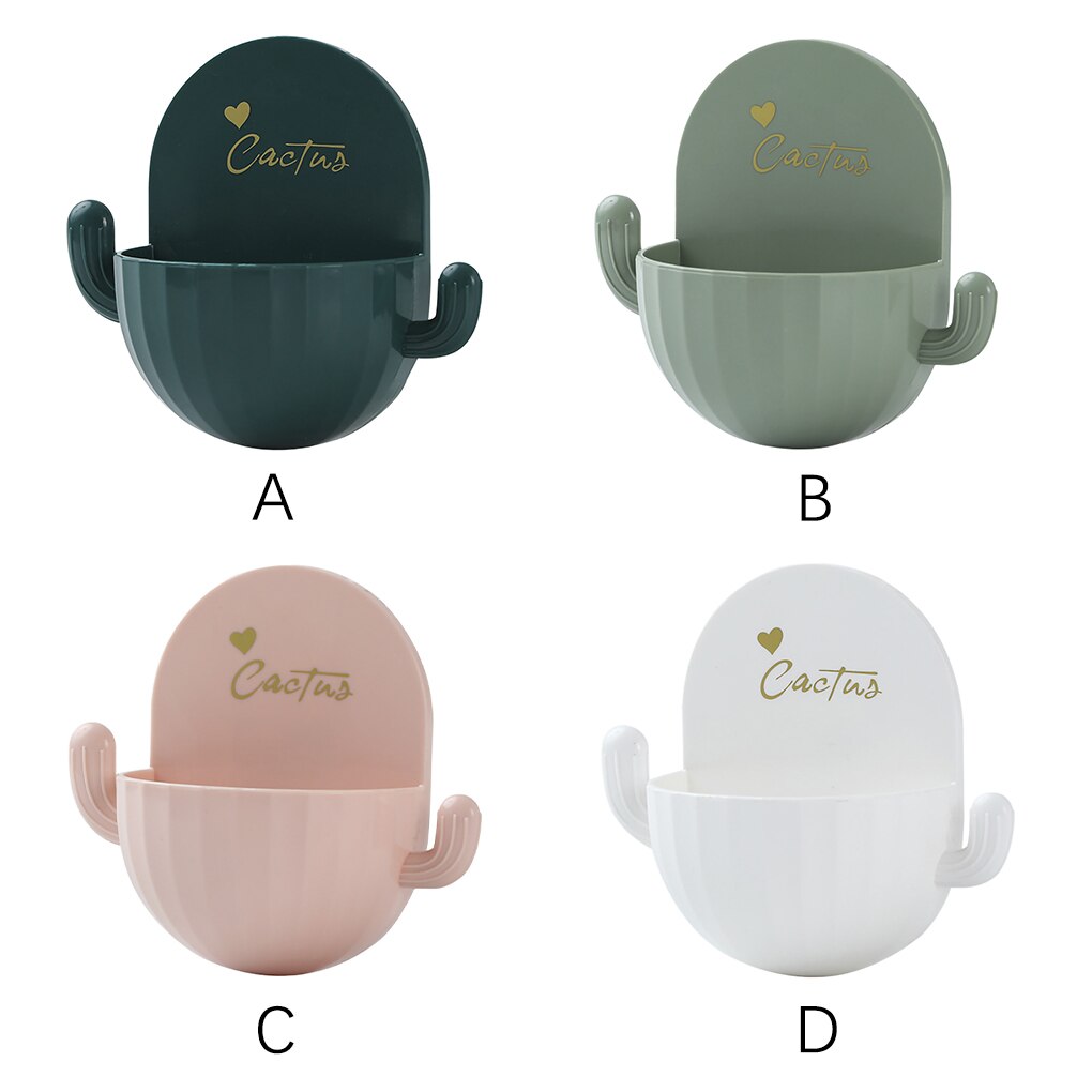 Storage Box Plastic Draining Organizer Wall Mounted Bathroom Container Holder with Hooks Bathroom Organizer