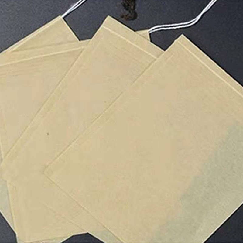 Bolsita con cordón para hierbas medicinales, bolsas de té vacías con filtro ecológico, papel Biodegradable, multiusos, 1 paquete