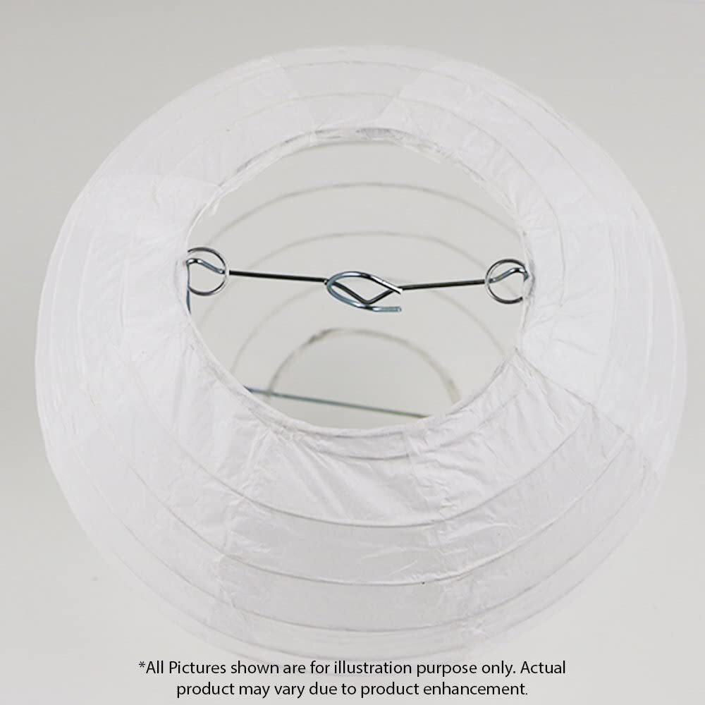 10 Pieces 6-16 inch Chinese White Paper Lanterns Wedding Party Decor Lanterns White