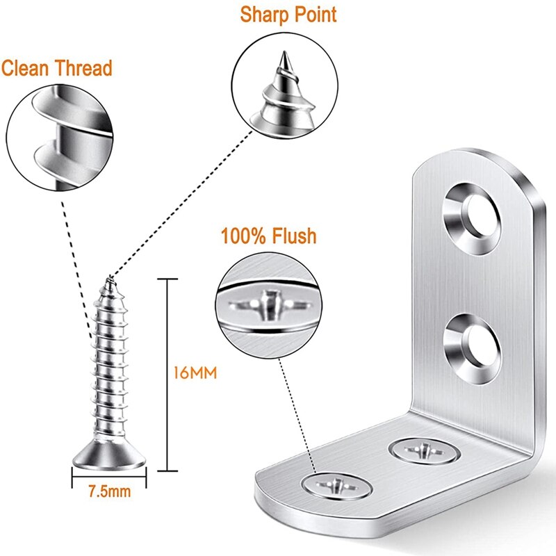 L Bracket Corner Brace, Duty Joint Right Angle Brackets, Stainless Steel Corner Brackets