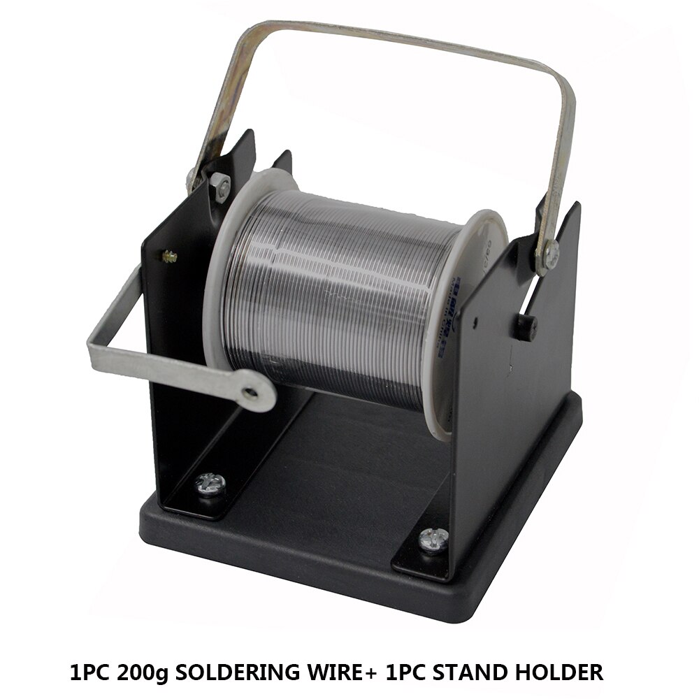 200g 1.0mm Solder Wire Set with Stand Holder Support Adjustable Solder Reel Dispenser 63/37 Tin Welding Wires Soldering Supplies: Solder Tools Set