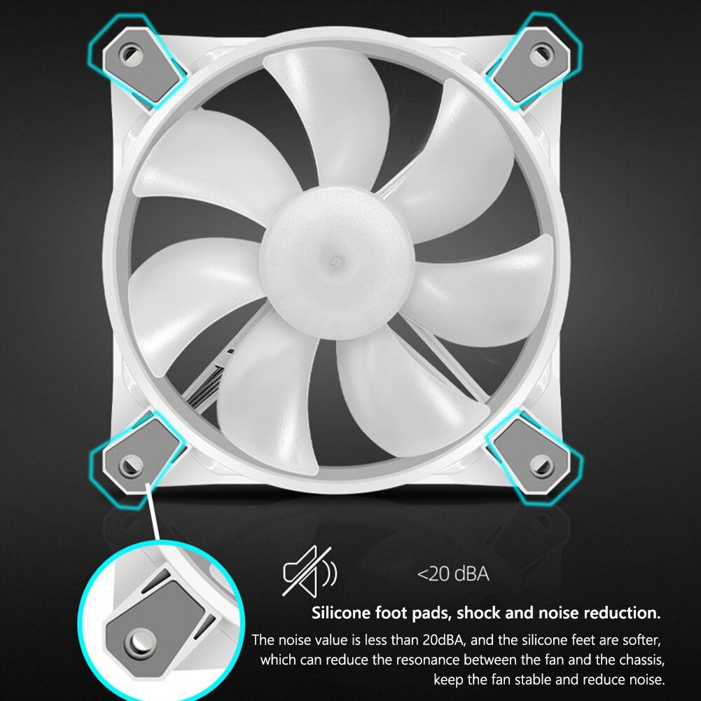 Pc Desktop Computer Case Fan Cooler 16 Rgb Led Computer Case Cooling Fan 12Cm Stille Chassis Koeler Radiator