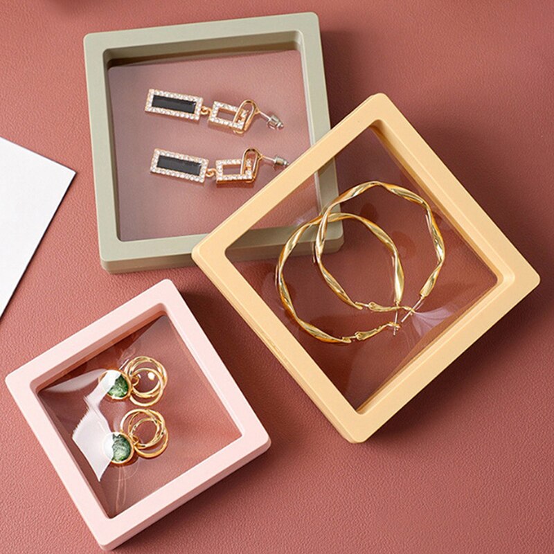 Cadre photo flottant 3D, boîte d&#39;ombre, présentoir de bijoux, support de bague et pendentif, protéger les bijoux, étui de présentation en pierre