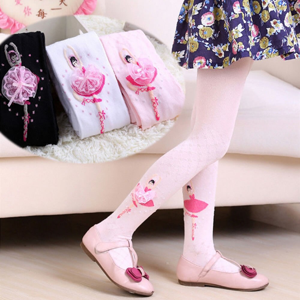Collants de printemps et d&#39;automne pour petites filles, vêtements pour enfants, bas blancs de Ballet,