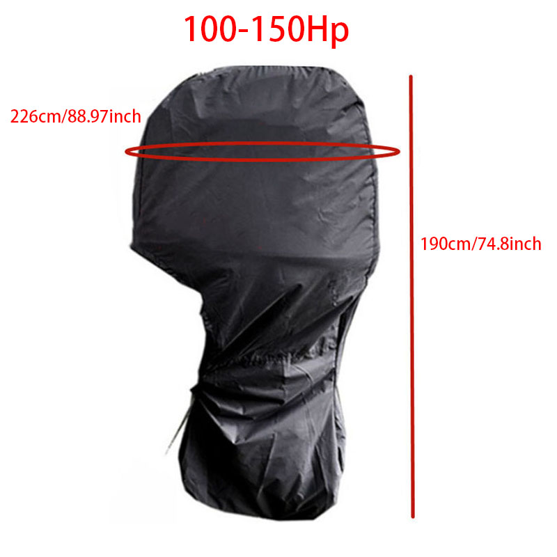 1pc Engine Boat Cover PA Waterproof Rainproof Boat Cover, 420D Boat Cover 6-225HP, Waterproof Rainproof Rowing Boat Cover