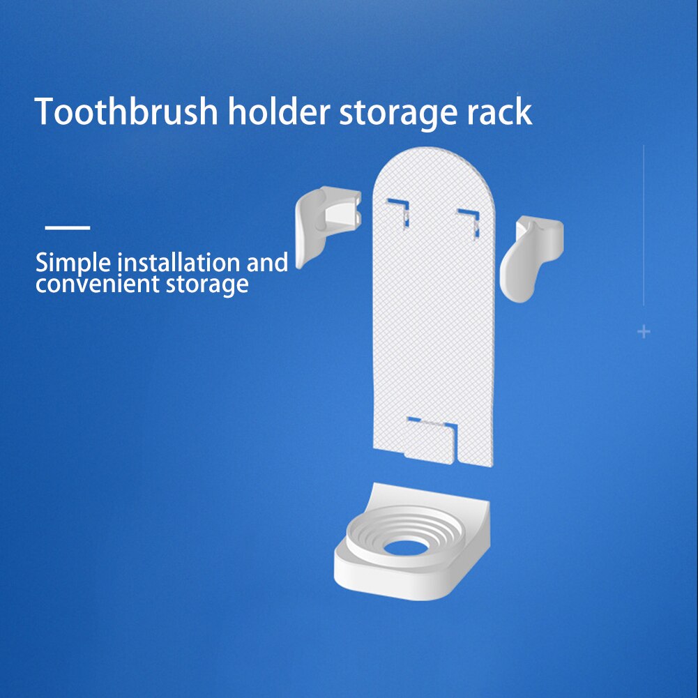 Electric Toothbrush Holder Wall-Mounted Bathroom Space Saving Traceless Toothbrush Organizer Stand Adhesive Rack Accessories