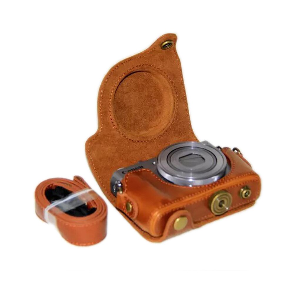 Skórzane etui na aparat Canon Powershot G9 X G9X G9 X Mark II G9X2 Pokrowiec na aparat z paskiem