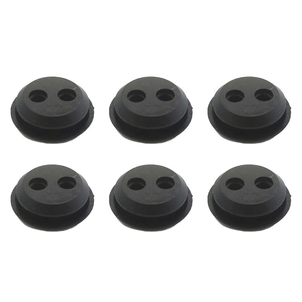 5/6pcs Rubber Grommet 2 Holes Fuel Tank Seal Grommet Fuel Tank Rubber Grommet Used for Hedge Trimmer Brush Cutters: Brown