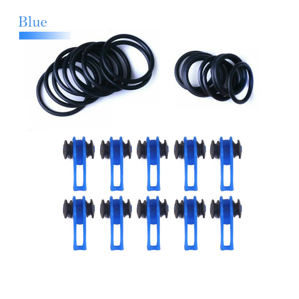 10 Pcs/Set Plastic fishing device for hanging lure on the rod hook hanger Fishing Rod Pole Hook Keeper for Locket Bait Device: 3