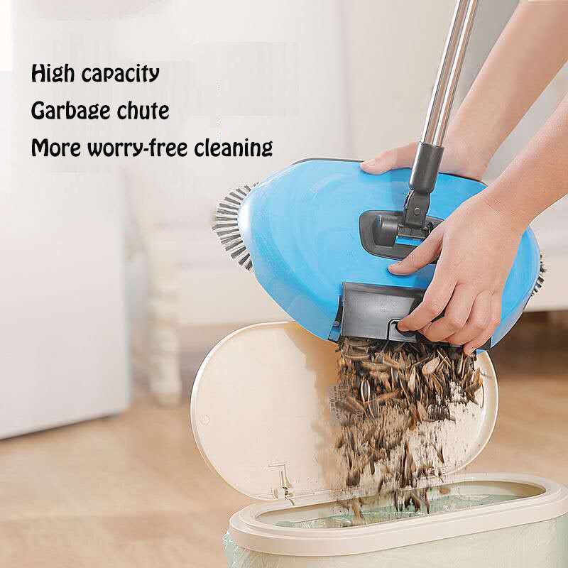 Household Hand-Pushed Sweeper Sweep All-In-One Magic Broom Toilet Vacuum Cleaner Mop Bump Set