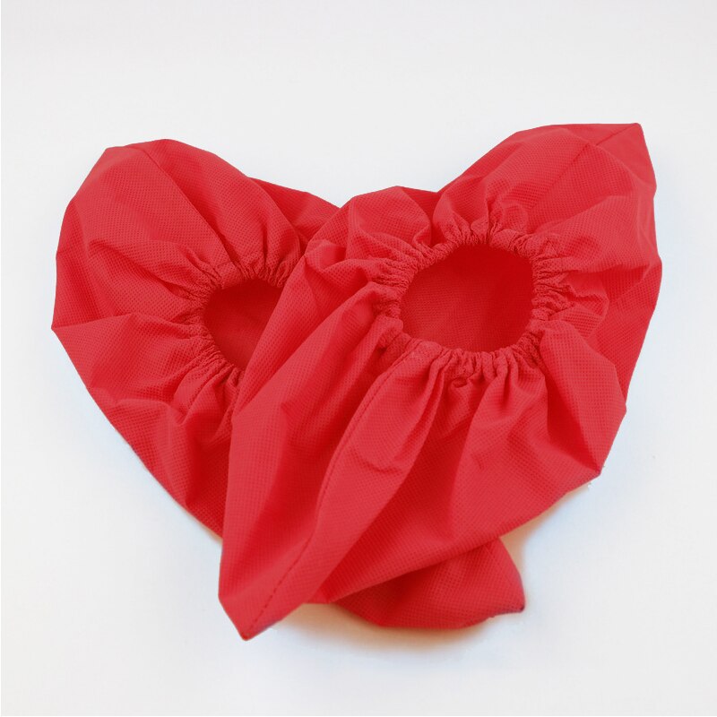 1 paio di copriscarpe in tessuto non tessuto per uso domestico coprigambe antipolvere copriscarpe lavabile antiscivolo spesso antistatico resistente tutto'usura: rosso