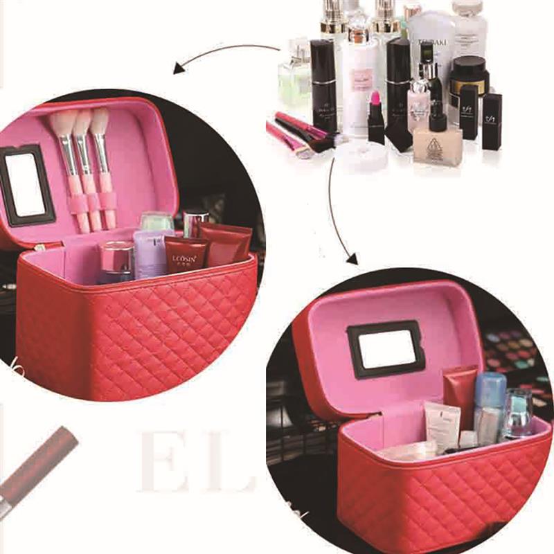 Cosmetische Tas Vrouwen Toilettas Organisator Reizen Make-Up Tas Mode Top Handvat Grote Capaciteit Make-Up Case Cosmetische Tas