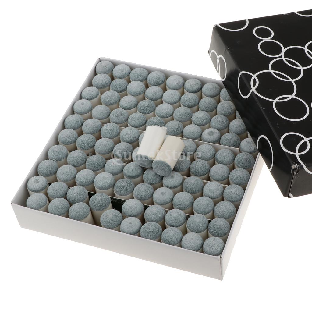 100Pcs Billiards Replacement Pool Cue Tips 12mm Pool Billiard Cue Stick Ferrules Slip-On Push-On Tips Snooker Repair Accessories: Burgundy