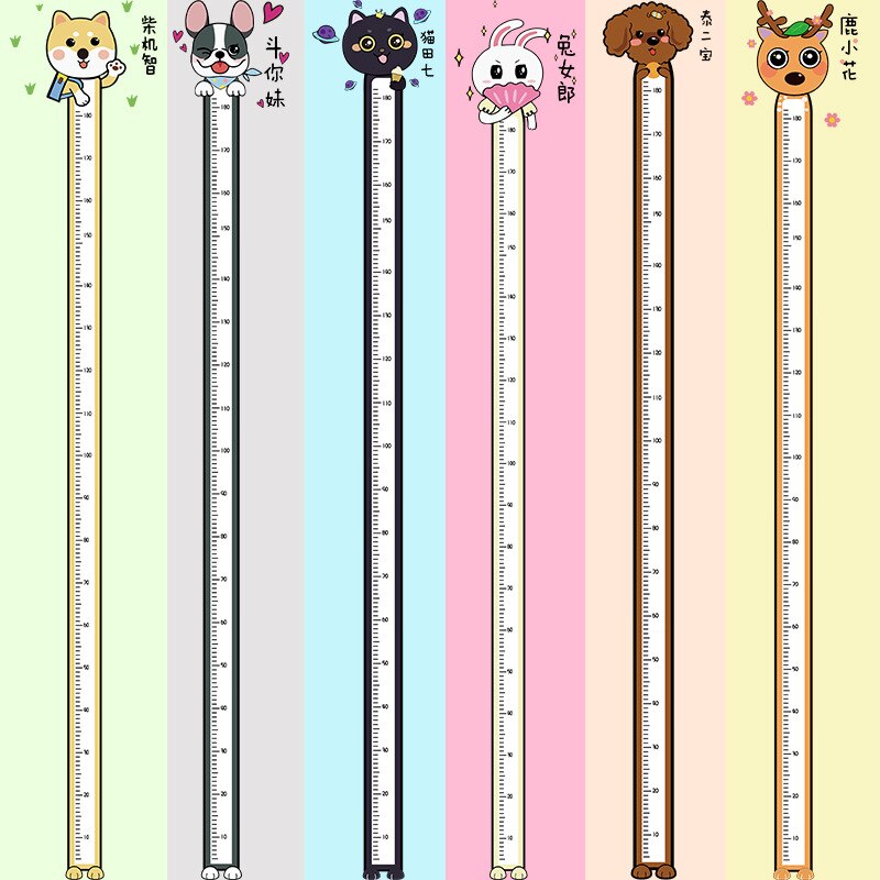 Six models Baby Height Measure Ruler Wall Sticker Decorative Child Kids Growth Chart for Bedroom Home Decoration
