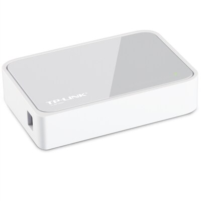 TPLINK-Interruptor de 5 puertos de 100M, TL-SF1005 + carcasa de plástico, mini interruptor Ethernet de escritorio, puertos RJ45, MDI/MDIX, plug and play, concentrador 802.3x