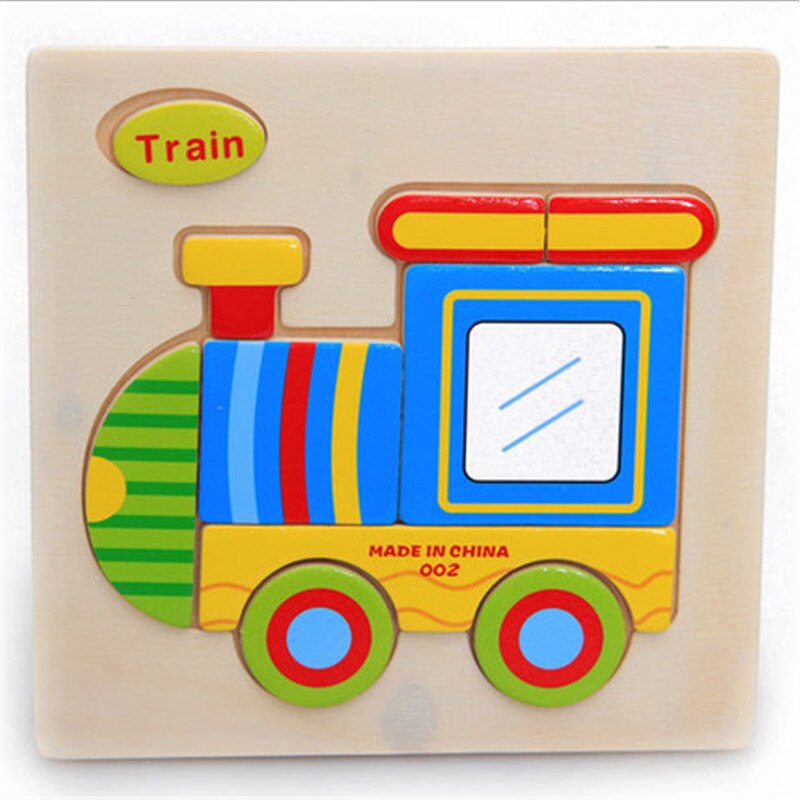 Toys Wooden Puzzles 3D Learning Jigsaw Educational Developmental Toys For Children Cartoon Animal Puzzle Kids Children Toy