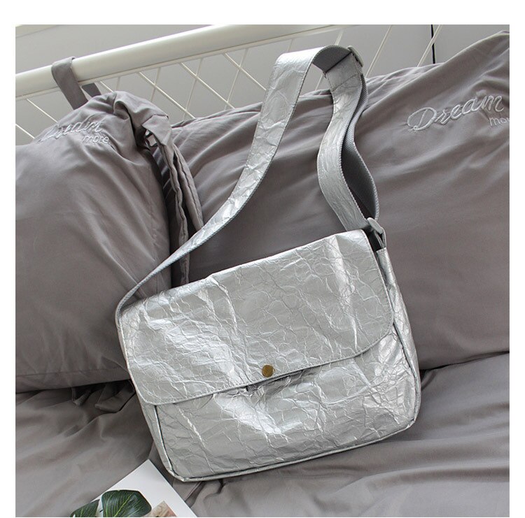 Lona kraft papel mensageiro ombro sacos de compras para as mulheres 2021 bolsas bolsa feminina meninas retro dobrar compras casuais carteiras: yinse