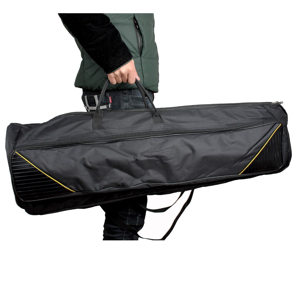 600D Trombone Gig Bag Waterbestendig Oxford Doek Rugzak Verstelbare Schouderbanden Katoen Gewatteerde Voor Alto/Tenor Trombone: Black