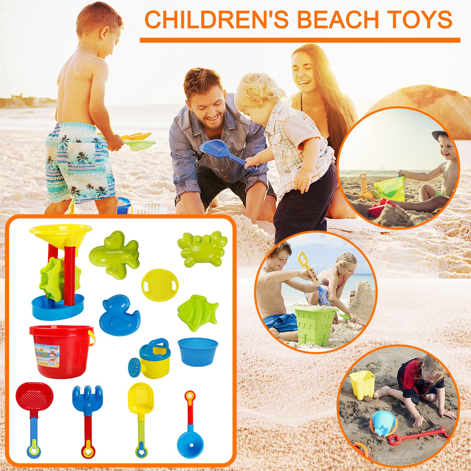 Beach Toy Sand Set Sand Play Sandpit Toy Summer Outdoor Toys Sandpit Toys Baby Learning Education Toys For Kids Fun Toys ##