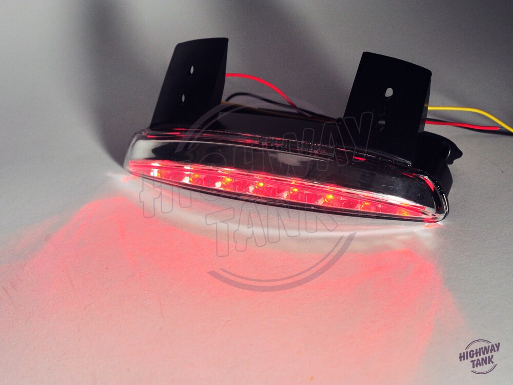Motorrijwiel Achterlicht Achterspatbord Led Breken Stop Lamp Case Voor Harley XL883L XL883N Ijzer XL1200n Gehakte