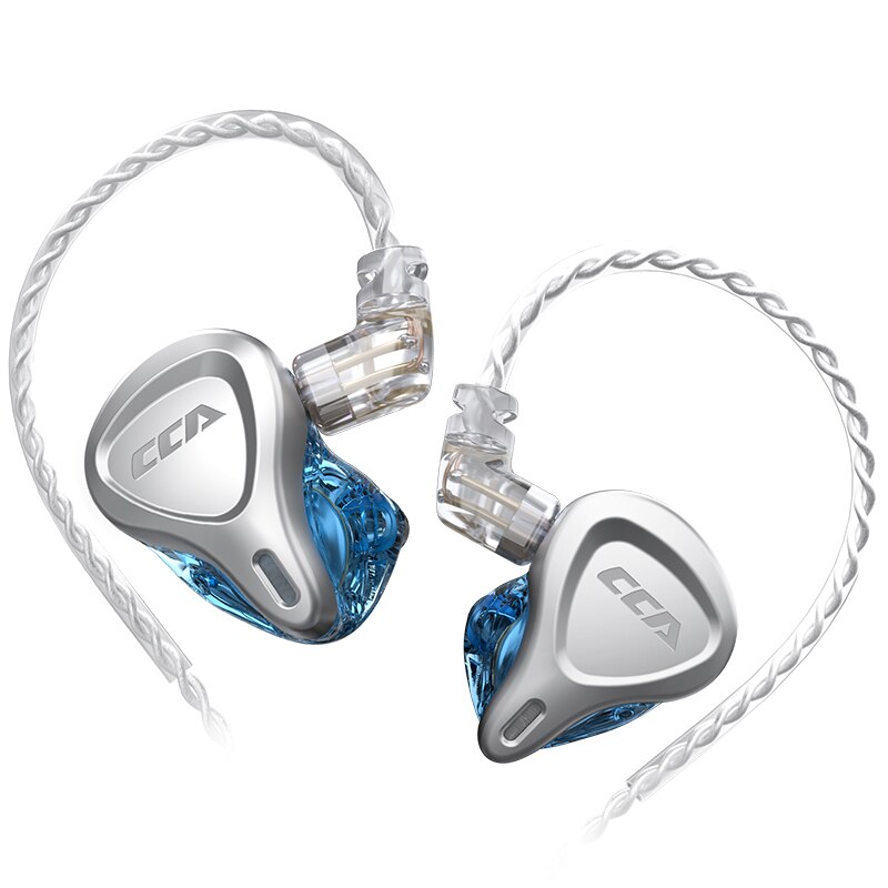 CCA CSN Wired In-Ear Headphones - HiFi Bass Monitor Earphones - Noise Reduction - for KZ ZSN PRO: Blue