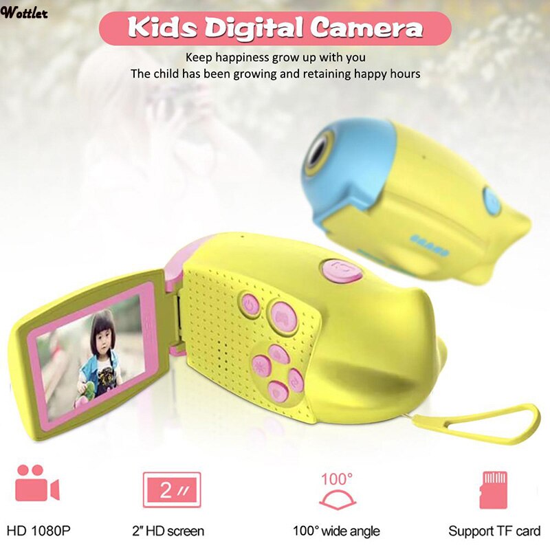 Children Video Camera Toy Digital Kids Camcorder with 2.0" TFT Screen 15M Pixel Auto-focusing For Children Birthday