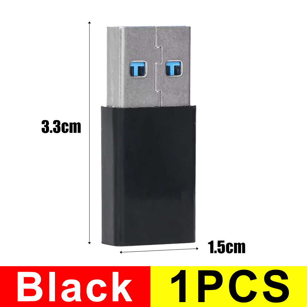 USB C 3.0 Adapter Type C To USB Adapter Male To Female USB-C Converter USB Type-C Converter for Macbook PC Laptops Mobil Phone: WHITE