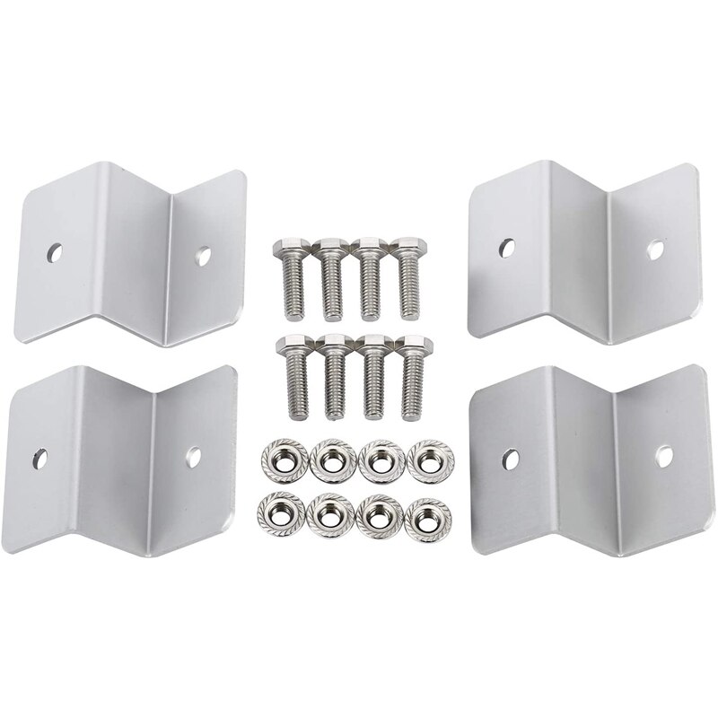 4 Sets Solar Panel Z Brackets Mount Mounting Set RV Boat Off Grid Roof (16 Units)