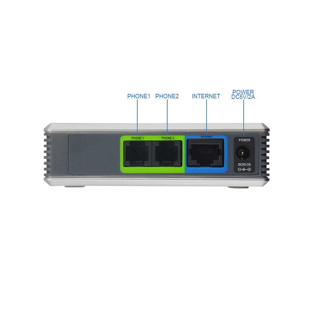 Trasporto veloce! Sbloccato VoIP Linksys papà2T. Adattatore Del Telefono Del Internet con dovuto Orificii Del Telefono voce IP gateway papà2T-NA