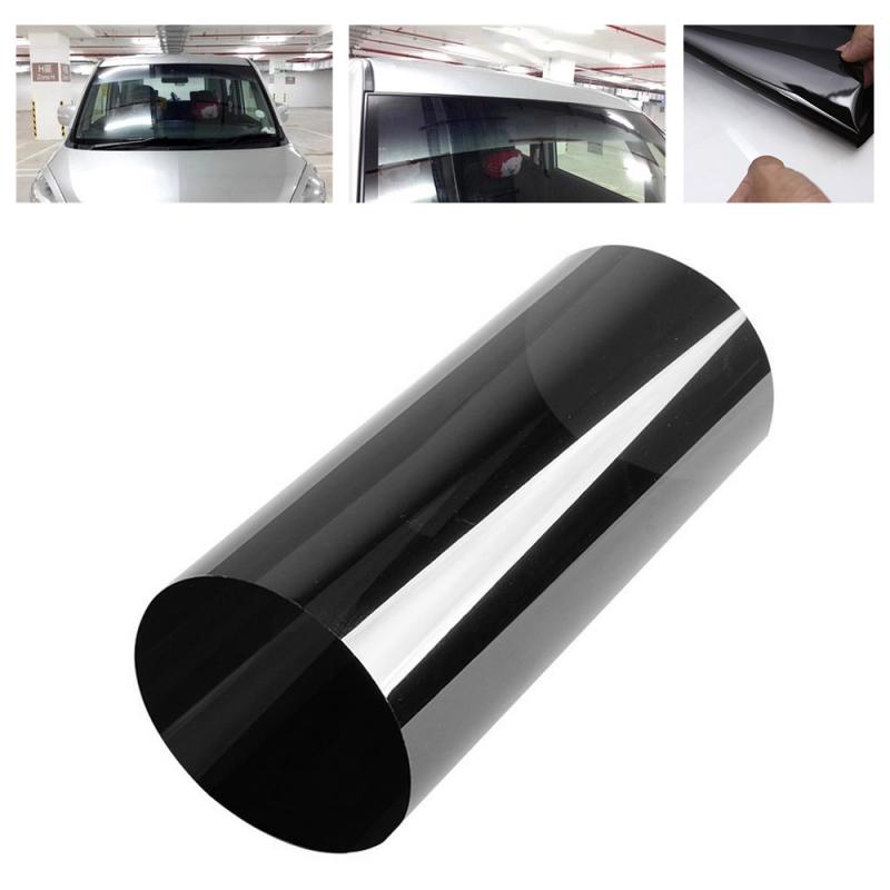 20cm x150cm bil solfilm forrude tonet i sort klar anti-uv film vinduesglas ridsefast mærkat biltilbehør