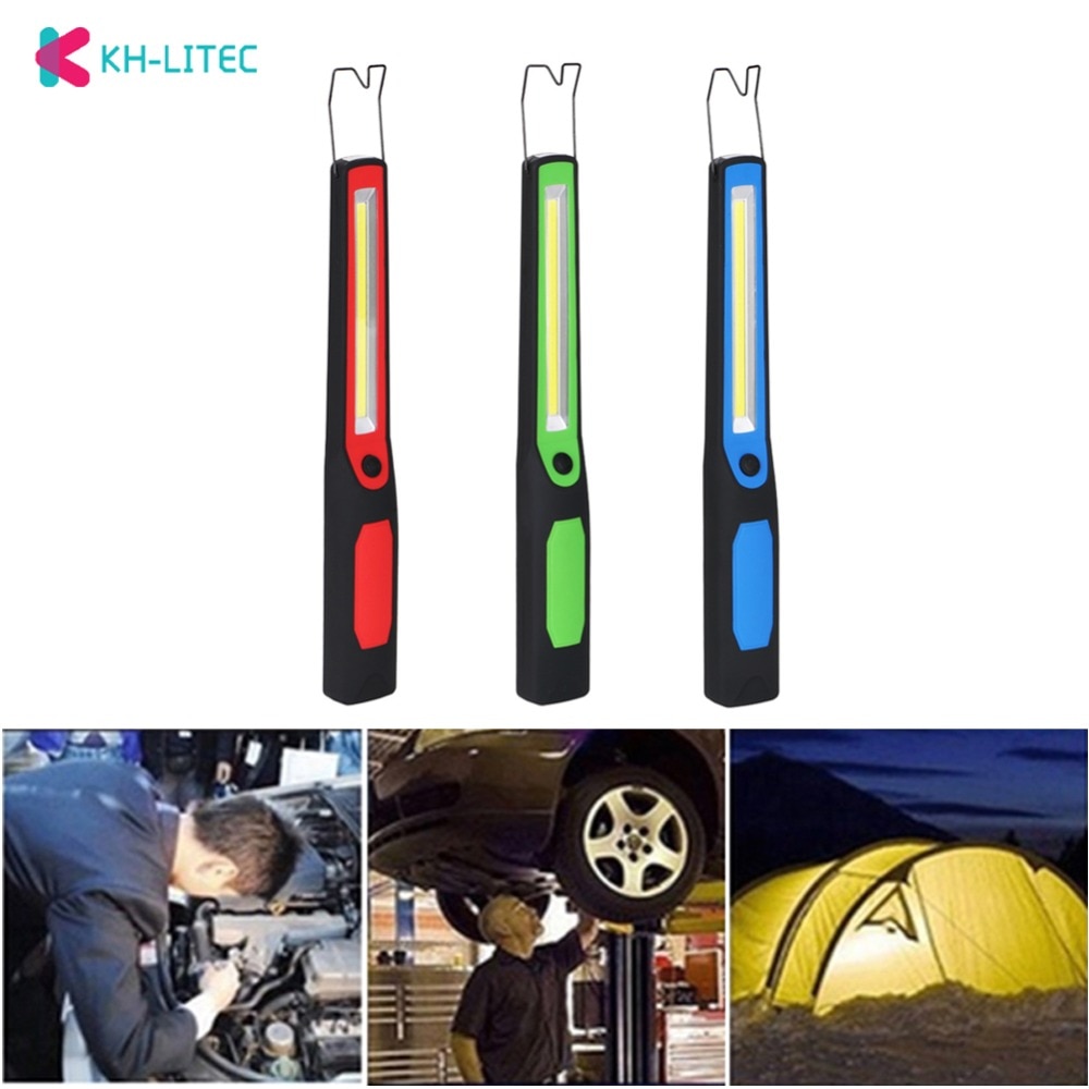Luz LED de trabajo recargable por USB para coche, lámpara de emergencia de reparación magnética COB, linterna portátil para acampar, lámpara de gancho colgante