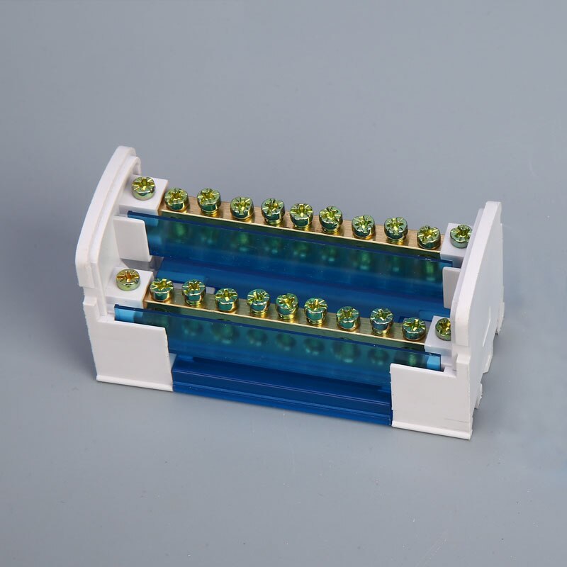 1pc Cabinet Copper Plastic waterproof junction box 4 * 7 cabinet 125A two bus junction box enclosure 2 * 7 4*7 Terminal Block: 2x11 125A