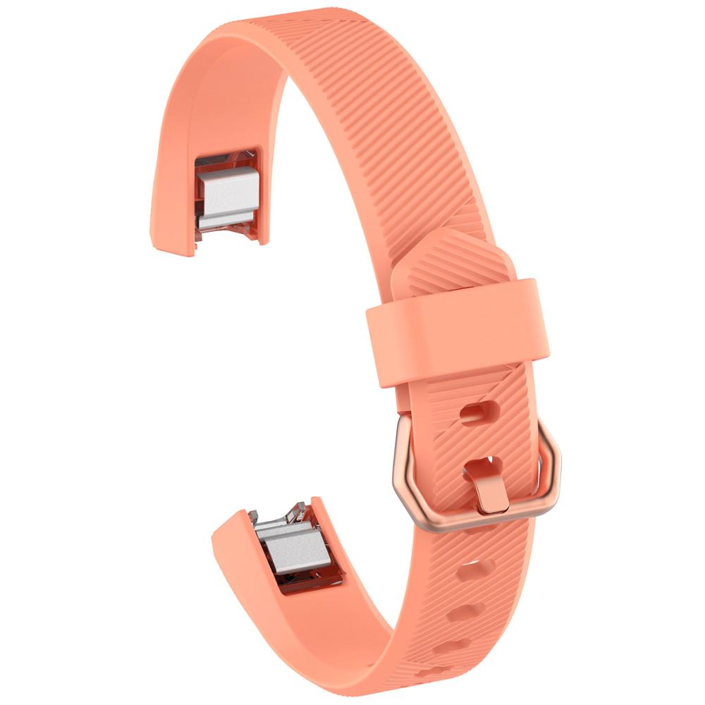 Mjukt silikon säkert justerbart band för fitbit alta hr band armband armband armband klocka utbyte tillbehör: Orange