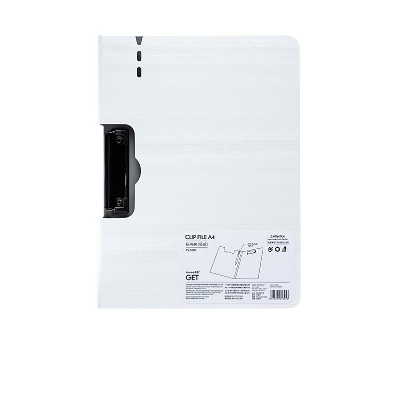 A4 Paper Multifunction Writing Clip Office Stationery Nursing Clipboard With Storage Student Writing Pad Storage Learn Supplies: Pearl White