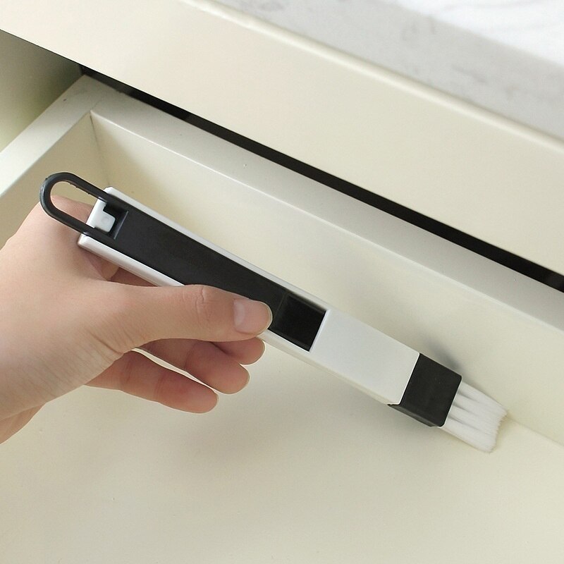 Brocha de limpieza pequeña, cepillo recogedor para el hogar, ventilación para puerta corredera, Herramientas de limpieza para teclado, cepillo de limpieza multifuncional