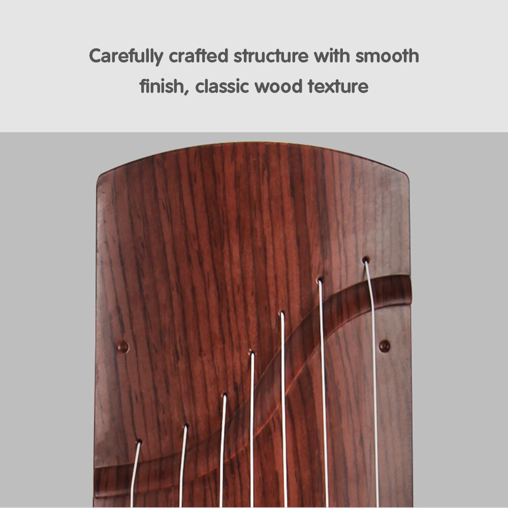 Imitation Guzheng Traditional Chinese Musical Instrument Mini Zheng for Beginner Practicing 16.53 * 4.33 * 3.14in