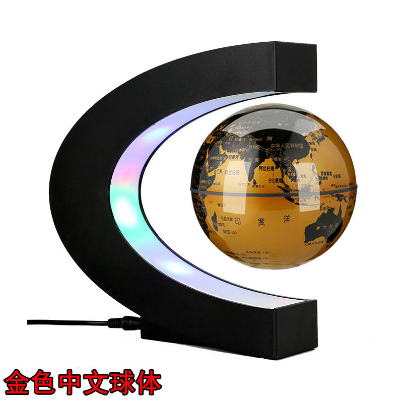 Elektronische Magnetische Schwebender Globus Anti-schwerkraft LED Licht Wohnkultur 2 Farben Russische Lagerbier Freies
