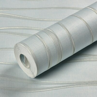 Mode Roze Beige Licht Blauw Gestreept Behang 3D Moderne Woonkamer Non Woven Geweven Streep Wall paper Rolls voor Slaapkamer: 1075
