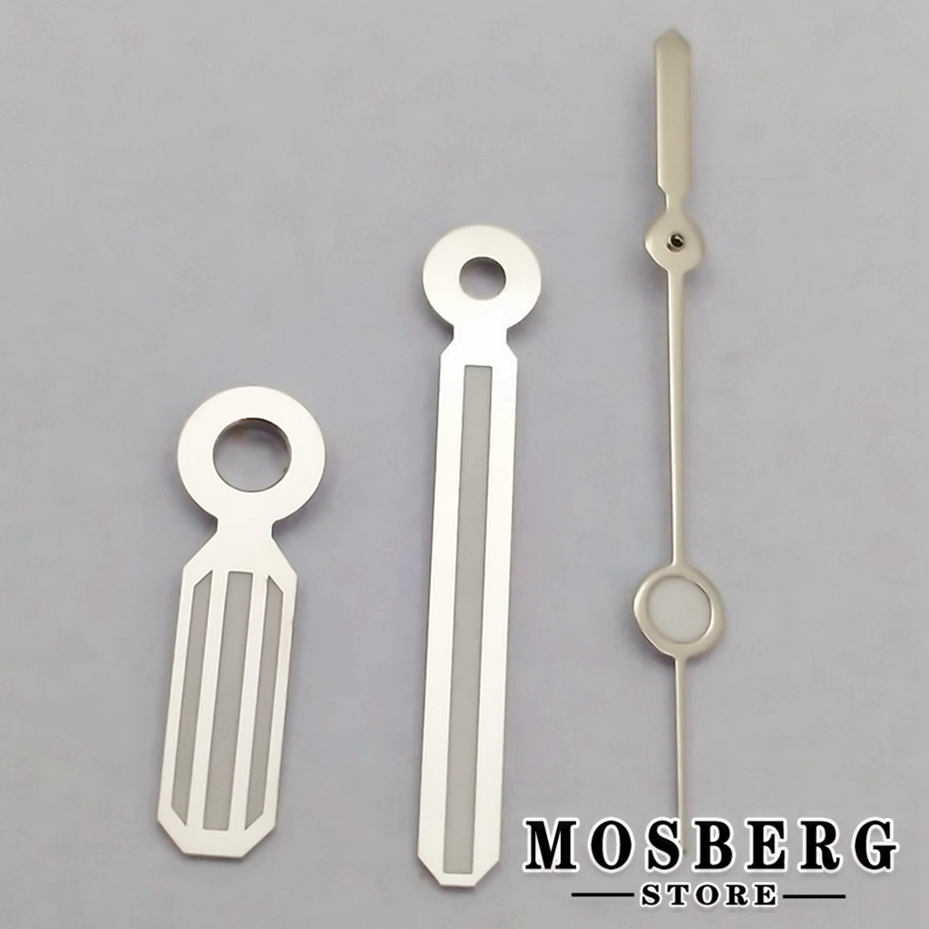 Lancette dell'orologio puntatore argento luminoso verde in forma NH35 NH36 eta2824 2836 Miyota 8215 8205 821A DG2813 3804 parti di movimento automatico