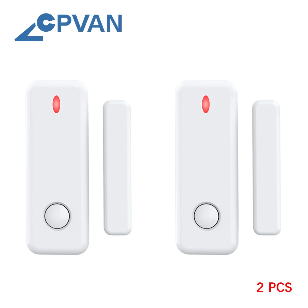 CPVAN Tür Sensor 433mhz Tür Offen/Geschlossen Detektoren Hause Alarm Kompatibel Mit Heimat Sicherheit Alarm System: DS01 X2
