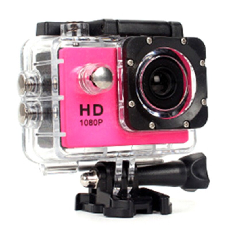 ABHU-480P moto Dash sport Action caméra vidéo moto Dvr Full Hd 30M étanche: Pink
