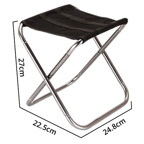 Bärbar campingpall, hopfällbar solid konstruktion campingstol med dubbla lager oxford tyg kylväska för fiske, camping: 02