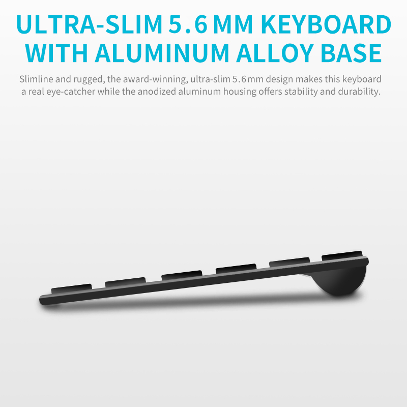 Rapoo – Mini clavier et souris Bluetooth sans fil, 9000M, multi, silencieux, Ultra fin, anglais/russe