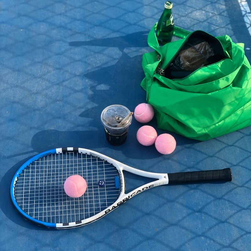 6 stk pakke lyserøde tennisbolde slidstærke elastiske træningskugler 66mm damer begyndere træner tennisbold til skoleklubben