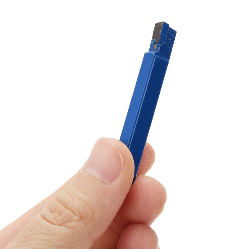 10 stücke Blau Hartmetall Drehmaschine Cutter Werkzeug bisschen 1/4 "Metall Spitze Gekippt Cutter einstellen Für Härte CNC Drehen Fräsen werkzeug Schweißen bisschen
