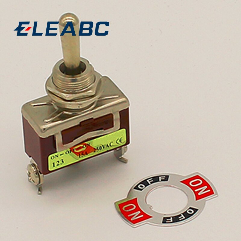 Silver Contacts 3 screw momentary toggle switch,(ON) OFF (ON) spring return